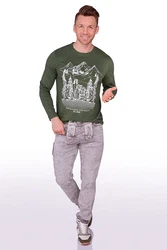 Piz Pal Strickpullover Longsleeve Herren - RIEDBACH fired umbra/pinie