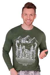 Piz Pal Strickpullover Longsleeve Herren - RIEDBACH - fired umbra, pinie