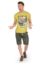 Trachtenshirt Trachtenshirt Herren - SILAS - mustard