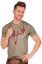 Trachtenshirt Trachtenshirt Herren - DENNIS - erde, tanne