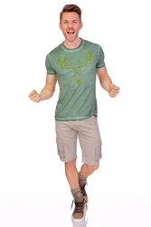 MarJo Trachtenshirt Herren DENNIS erde/tanne