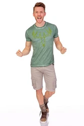 MarJo Trachtenshirt Herren DENNIS erde/tanne