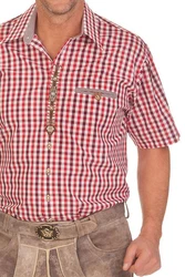 orbis Trachtenhemd VOLKMAR rot/grün