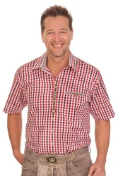 orbis Trachtenhemd VOLKMAR rot/grün