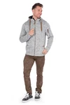 Tom Collins Outdoorjacke Strickfleecejacke - RAMON braun/hellgrau melange