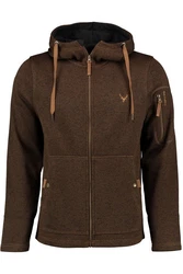 Tom Collins Outdoorjacke Strickfleecejacke - RAMON braun/hellgrau melange