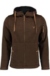 Tom Collins Outdoorjacke Strickfleecejacke - RAMON braun/hellgrau melange