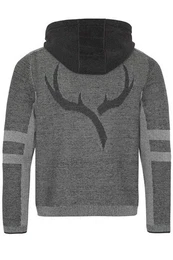 Outdoorjacke Strickjacke Herren - SILVAN - mittelgrau