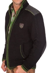 Spieth & Wensky Trachtenstrickjacke NETZBACH Meisterschaftsjacke grün/schwarz