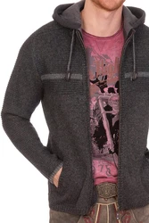 Spieth & Wensky Trachtenstrickjacke MANNHEIM anthrazit/pfeffer