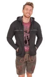 Spieth & Wensky Trachtenstrickjacke MANNHEIM anthrazit/pfeffer