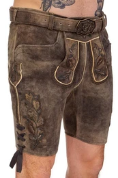 Trachtenlederhose Lederhose Herren kurz - MARKUS - erde