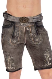 Trachtenlederhose Lederhose Herren kurz - CLEMENS - felsbraun