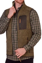 orbis Trachtenweste Strickfleeceweste Herren GABOR hellgrau melange/oliv