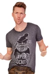 Hangowear Trachtenshirt JIMMY Herren dunkelgrau/weiß
