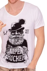 Hangowear Trachtenshirt JIMMY Herren dunkelgrau/weiß