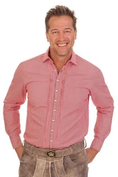 orbis Trachtenhemd TORGE rot/tanne
