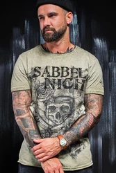 Hangowear Trachtenshirt Pirat Herren grau/oliv