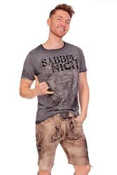 Hangowear Trachtenshirt Pirat Herren grau/oliv