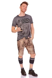 Hangowear Trachtenshirt Pirat Herren grau/oliv