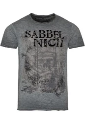 Trachtenshirt Shirt Herren - PIRAT - grau, oliv