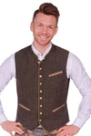 Maddox Trachtenweste Leinenweste OLIVER kiesel/oliv