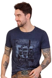 Trachtenshirt Trachtenshirt Herren - HARRY - blue night