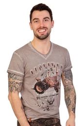 Trachtenshirt Trachtenshirt Herren - FLORIAN - moon rock