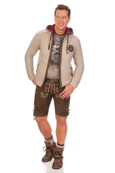 Spieth & Wensky Trachtenstrickjacke Style Dakar mittelgrau/natur