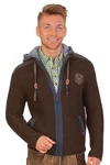 Spieth & Wensky Trachtenstrickjacke Style Dakar jeansblau/dunkelbraun