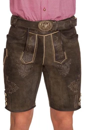 Trachtenlederhose Lederhose Herren kurz - AMMERSEE - smoke II