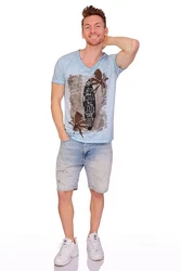 Hangowear Trachtenshirt Herren CATCH THE WAVE blau/helltürkis