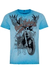 Hangowear Trachtenshirt Herren TILL blau/weinrot