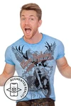 Hangowear Trachtenshirt Herren TILL blau/weinrot