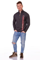 Piz Pal Strickpullover Herren - UTTING anthrazit/denim