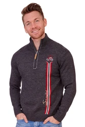 Piz Pal Strickpullover Herren - UTTING anthrazit/denim