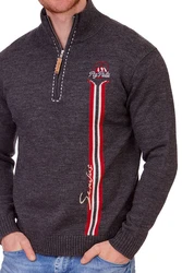 Piz Pal Strickpullover Herren - UTTING anthrazit/denim