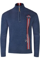 Piz Pal Strickpullover Herren - UTTING anthrazit/denim