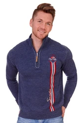 Piz Pal Strickpullover Herren - UTTING anthrazit/denim