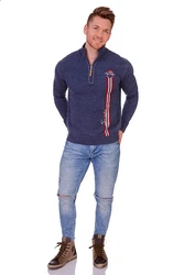 Piz Pal Strickpullover Herren - UTTING anthrazit/denim