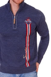 Piz Pal Strickpullover Herren - UTTING anthrazit/denim