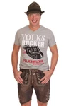 Hangowear Trachtenshirt Herren - CLAUS braun/hellgrau