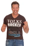 Hangowear Trachtenshirt Herren - CLAUS braun/hellgrau