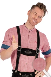 Maddox Trachtenhemd TAMIAS blau/rot