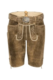 Trachtenlederhose Lederhose Herren kurz - VEIT II - biber, nutria