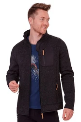 orbis Outdoorjacke Strickfleecejacke Herren GAJUS anthrazit/blau