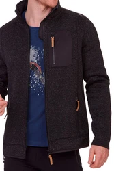 orbis Outdoorjacke Strickfleecejacke Herren GAJUS anthrazit/blau