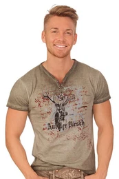 KRGER BUAM Trachtenshirt Trachtenshirt Herren - NICK - oliv