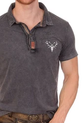 Hangowear Trachtenshirt Herren LINUS anthrazit/grün