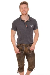 Hangowear Trachtenshirt Herren LINUS anthrazit/grün